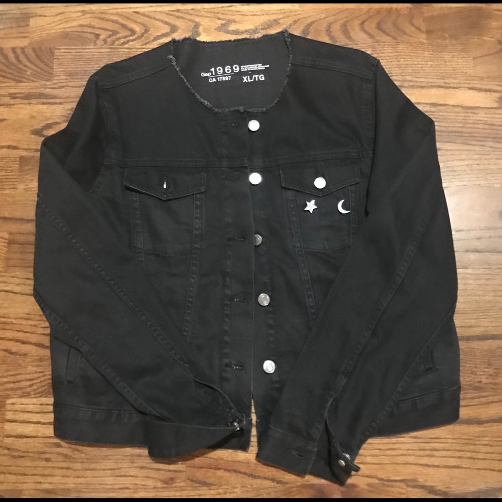 Gap Black Jean Jacket XL